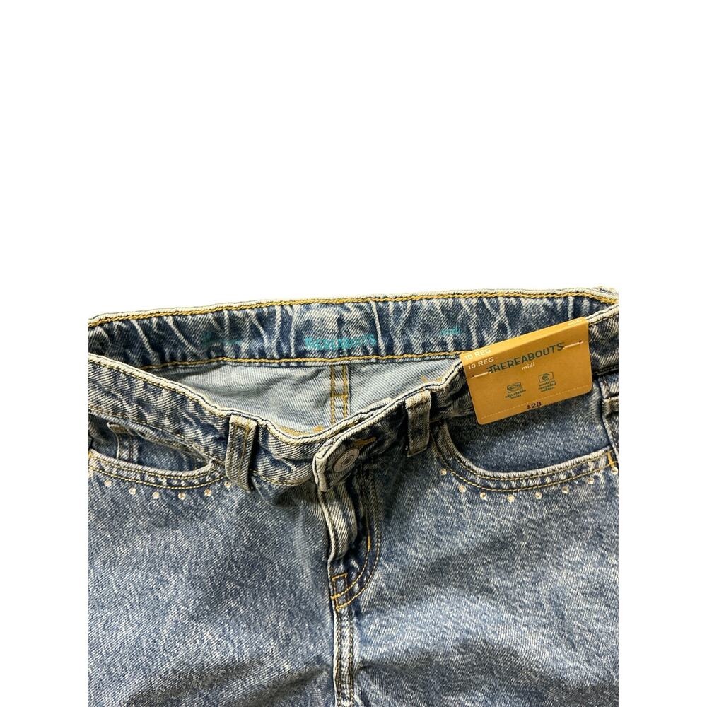 Thereabouts Girls' Rhinestone Embellished Denim Midi Shorts, Size 10 - Picture 4 of 5